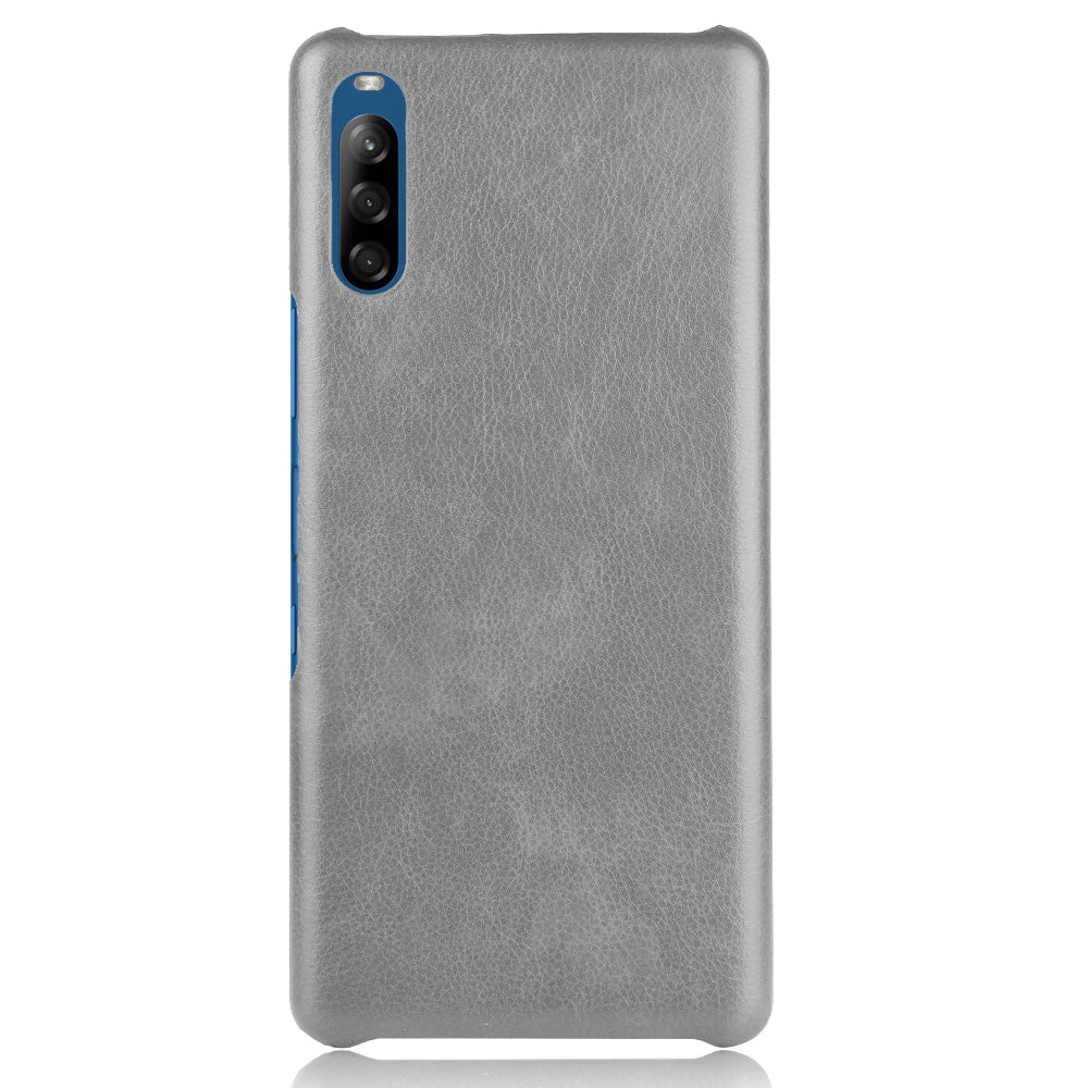 Litchi Skin Leather Coated Hard PC Case for Sony Xperia L4