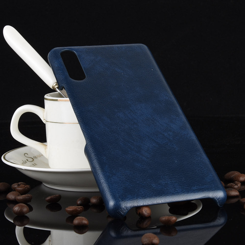 Litchi Skin Leather Coated Hard PC Case for Sony Xperia L4