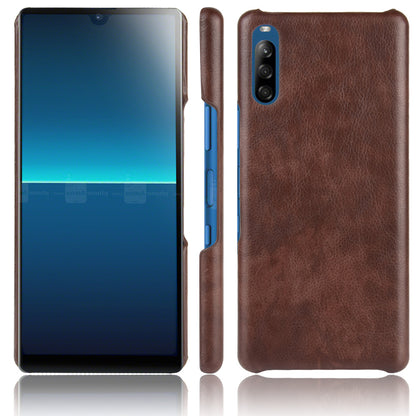 Litchi Skin Leather Coated Hard PC Case for Sony Xperia L4