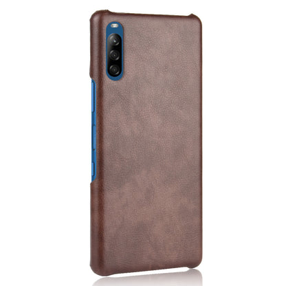 Litchi Skin Leather Coated Hard PC Case for Sony Xperia L4