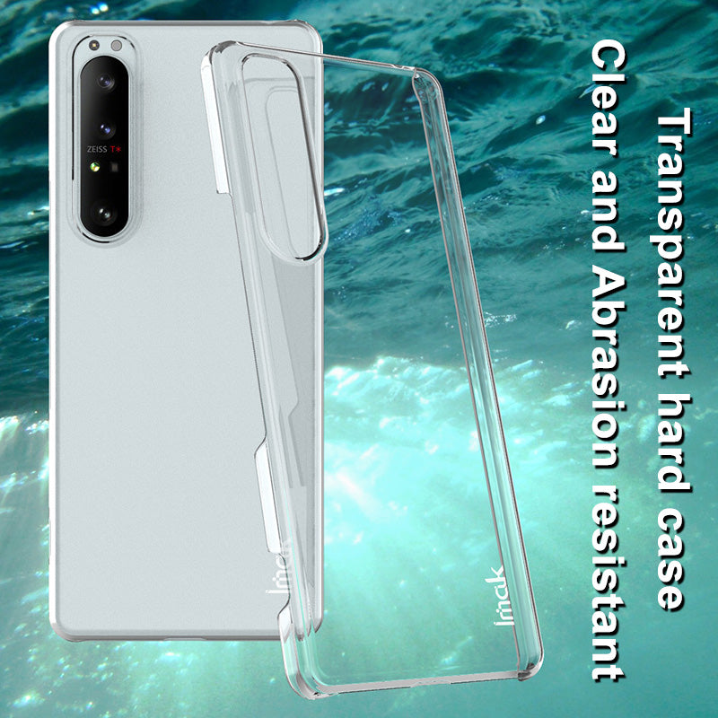 IMAK Clear Wear-resistant Hard Cell Phone Case for Sony Xperia 1 III 5G