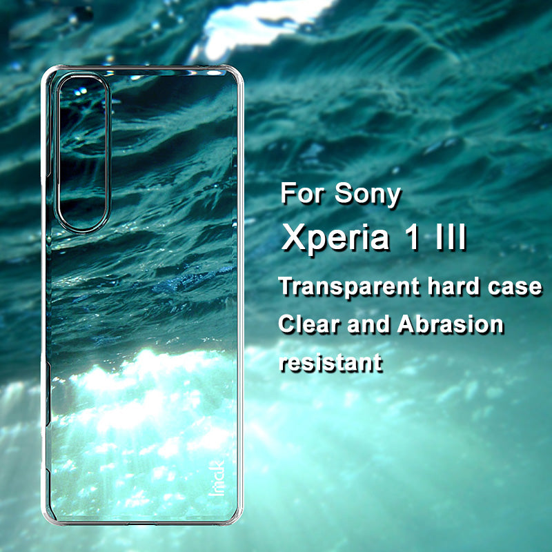 IMAK Clear Wear-resistant Hard Cell Phone Case for Sony Xperia 1 III 5G