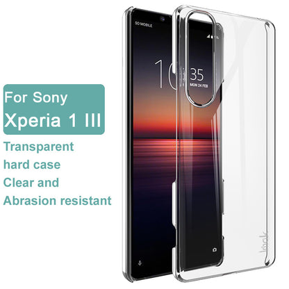 IMAK Clear Wear-resistant Hard Cell Phone Case for Sony Xperia 1 III 5G