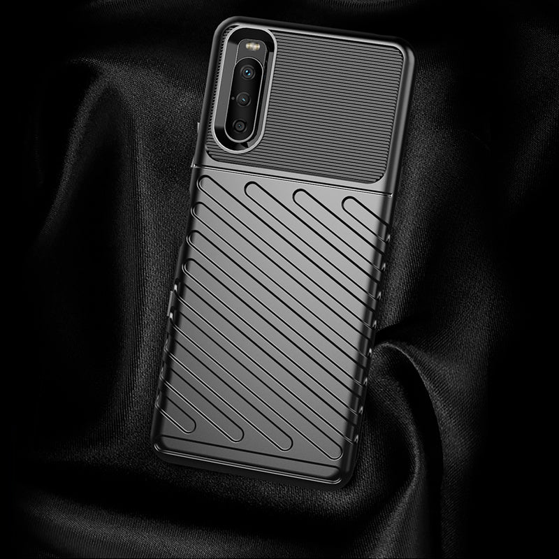 Thunder Series Twill Texture TPU Phone Case for Sony Xperia 10 III 5G / Xperia 10 III Lite