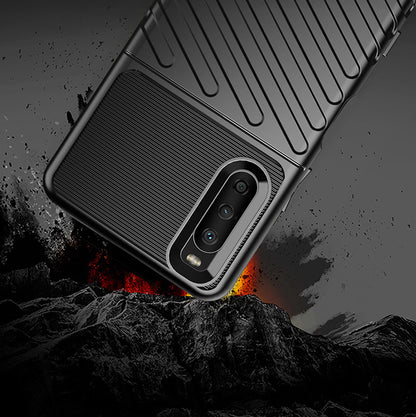 Thunder Series Twill Texture TPU Phone Case for Sony Xperia 10 III 5G / Xperia 10 III Lite