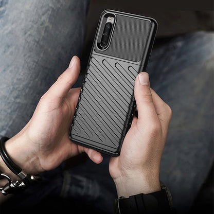 Thunder Series Twill Texture TPU Phone Case for Sony Xperia 10 III 5G / Xperia 10 III Lite