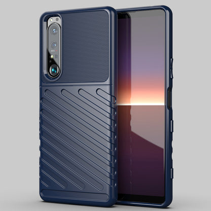 Thunder Series Twill Texture TPU Phone Case for Sony Xperia 1 III 5G