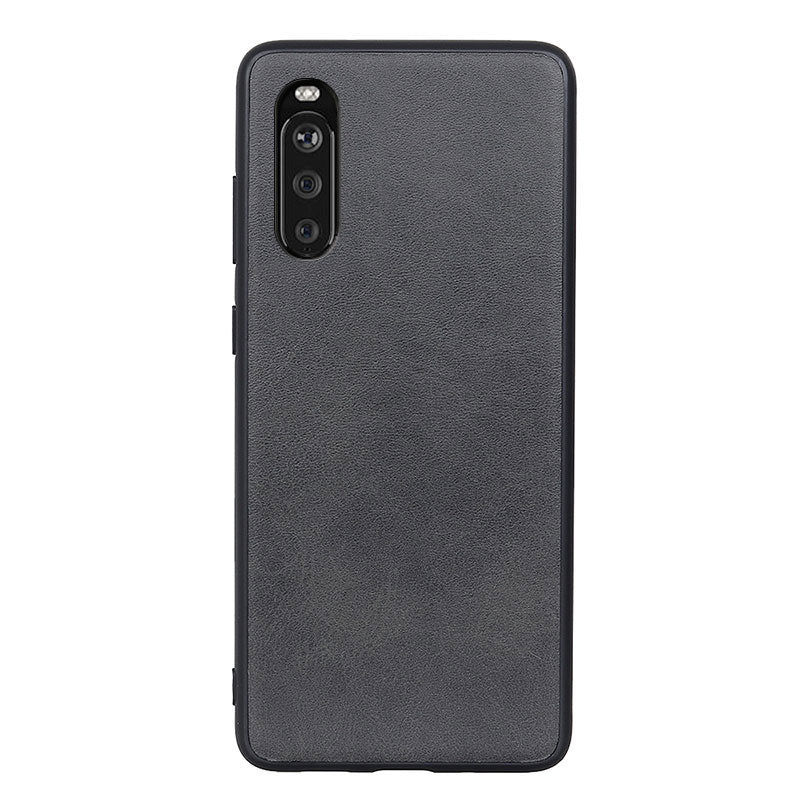 Bi-color Leather Coated TPU + PC Phone Case for Sony Xperia 10 III 5G