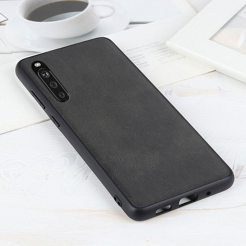 Bi-color Leather Coated TPU + PC Phone Case for Sony Xperia 10 III 5G