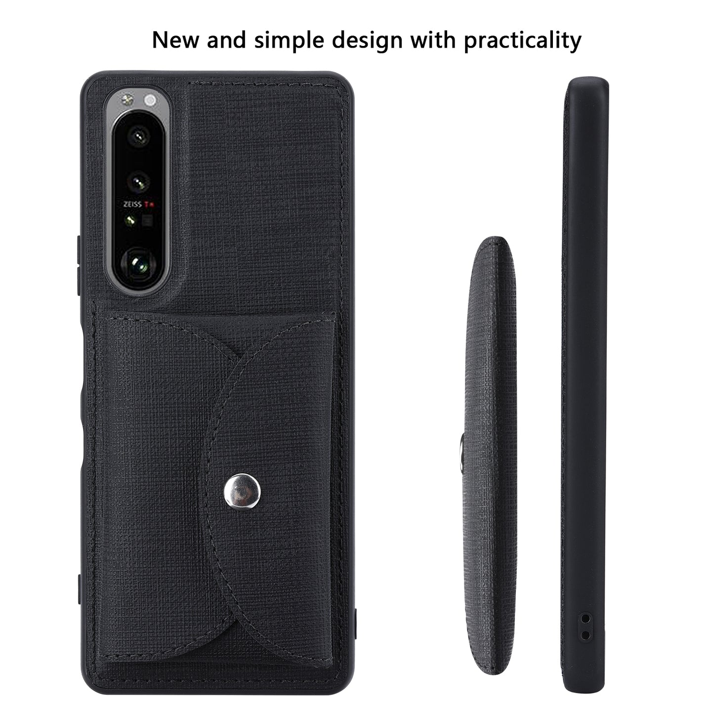 VILI T Series Leather Skin TPU Shell with Movable Magnetic-Absorbed Wallet for Sony Xperia 1 III 5G