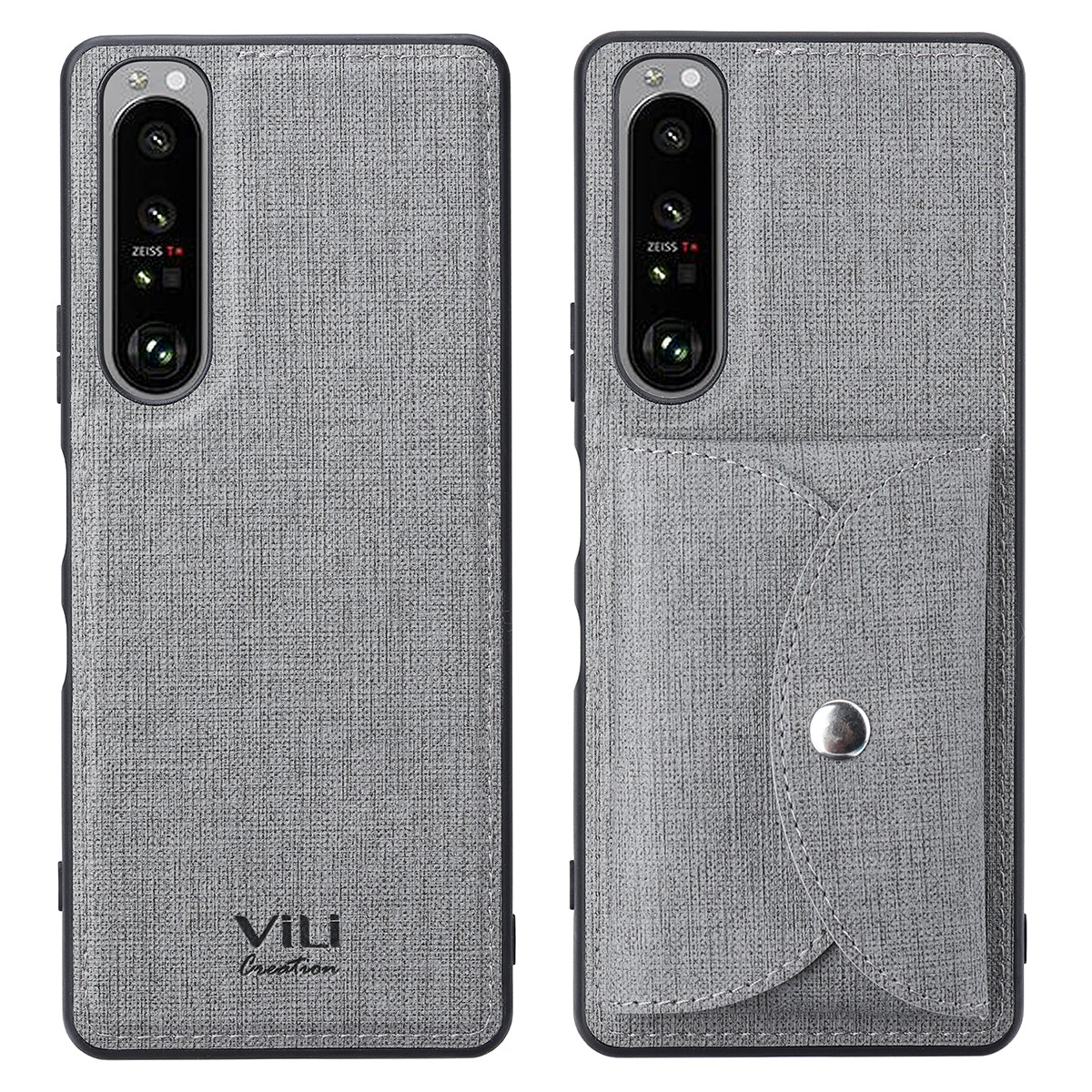 VILI T Series Leather Skin TPU Shell with Movable Magnetic-Absorbed Wallet for Sony Xperia 1 III 5G