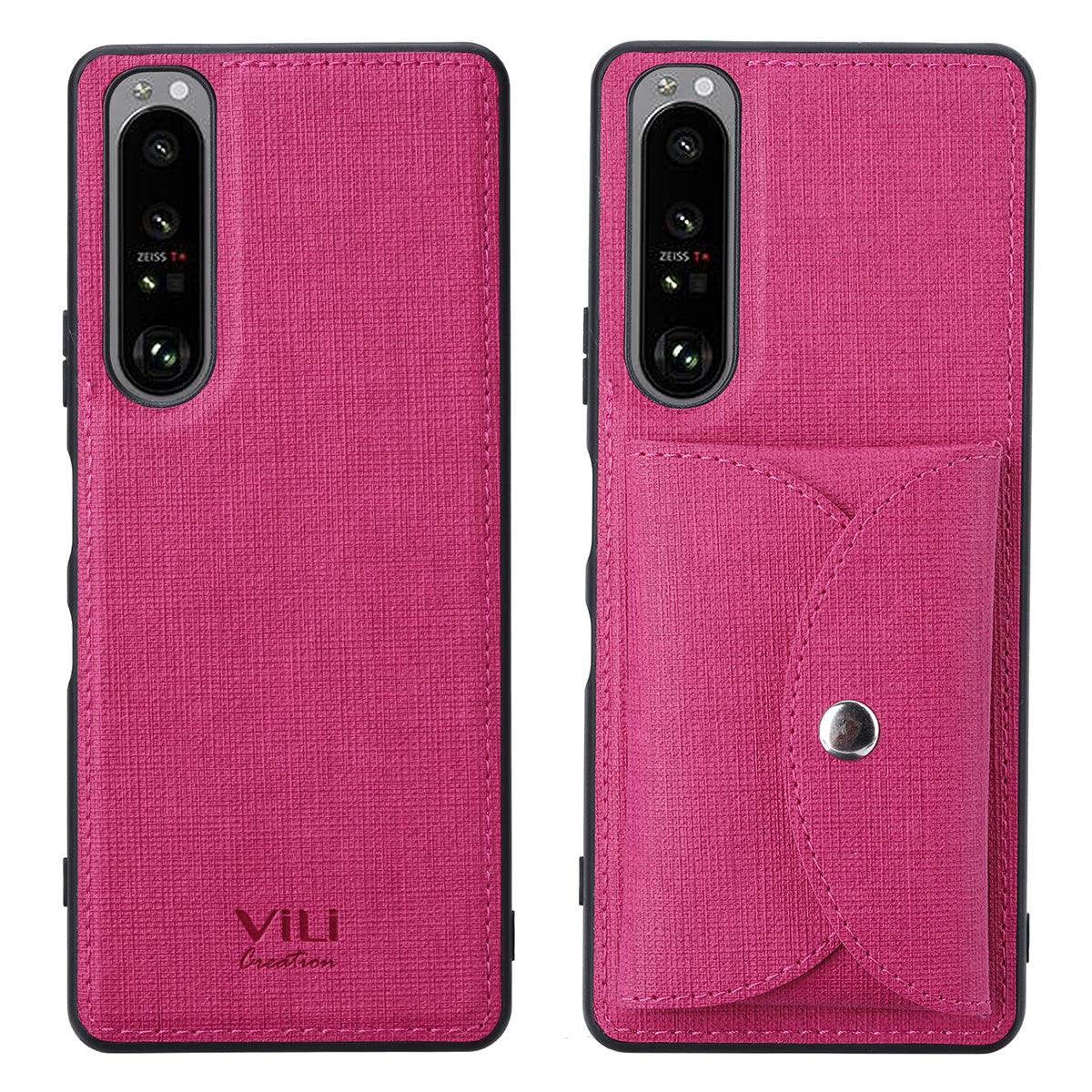 VILI T Series Leather Skin TPU Shell with Movable Magnetic-Absorbed Wallet for Sony Xperia 1 III 5G