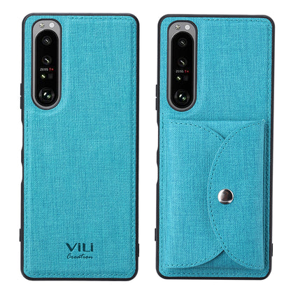 VILI T Series Leather Skin TPU Shell with Movable Magnetic-Absorbed Wallet for Sony Xperia 1 III 5G