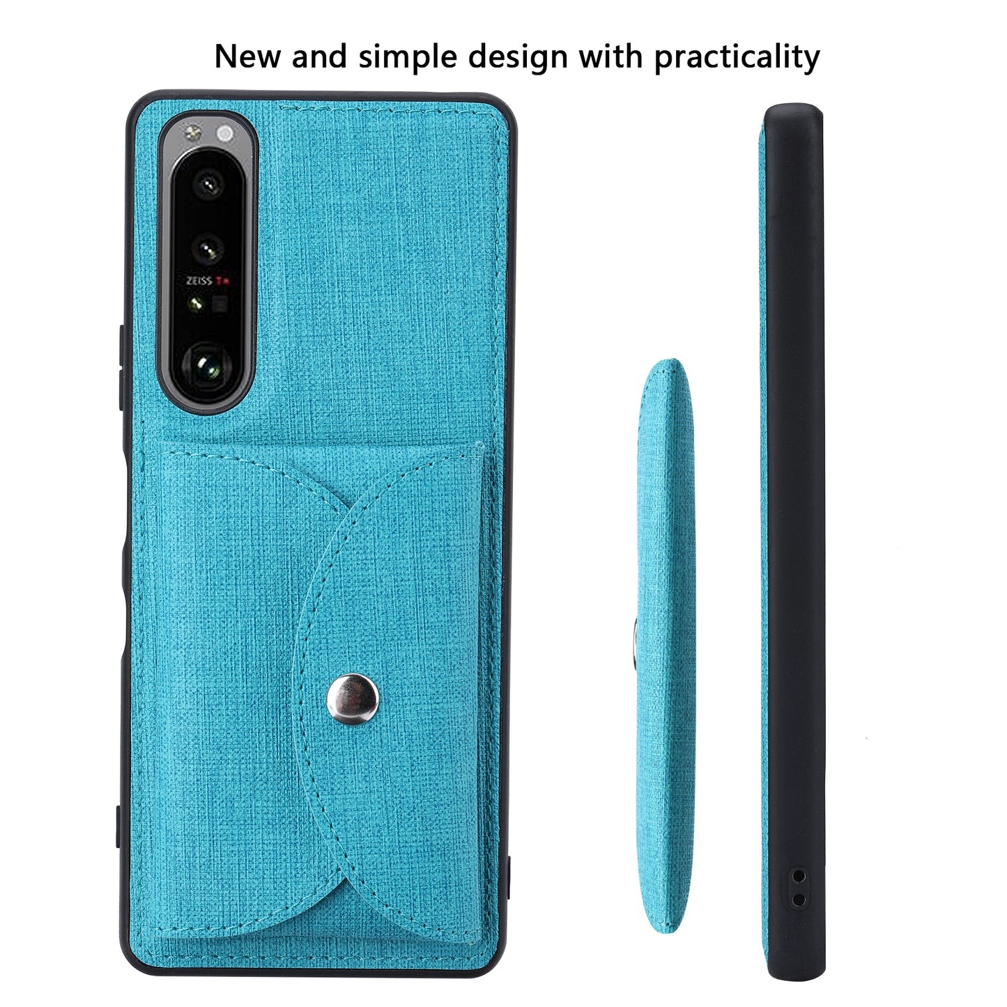 VILI T Series Leather Skin TPU Shell with Movable Magnetic-Absorbed Wallet for Sony Xperia 1 III 5G