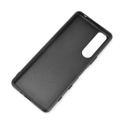 PU Leather Coated Stitching Line Design PC+TPU Hybrid Phone Case Cover for Sony Xperia 5 III 5G