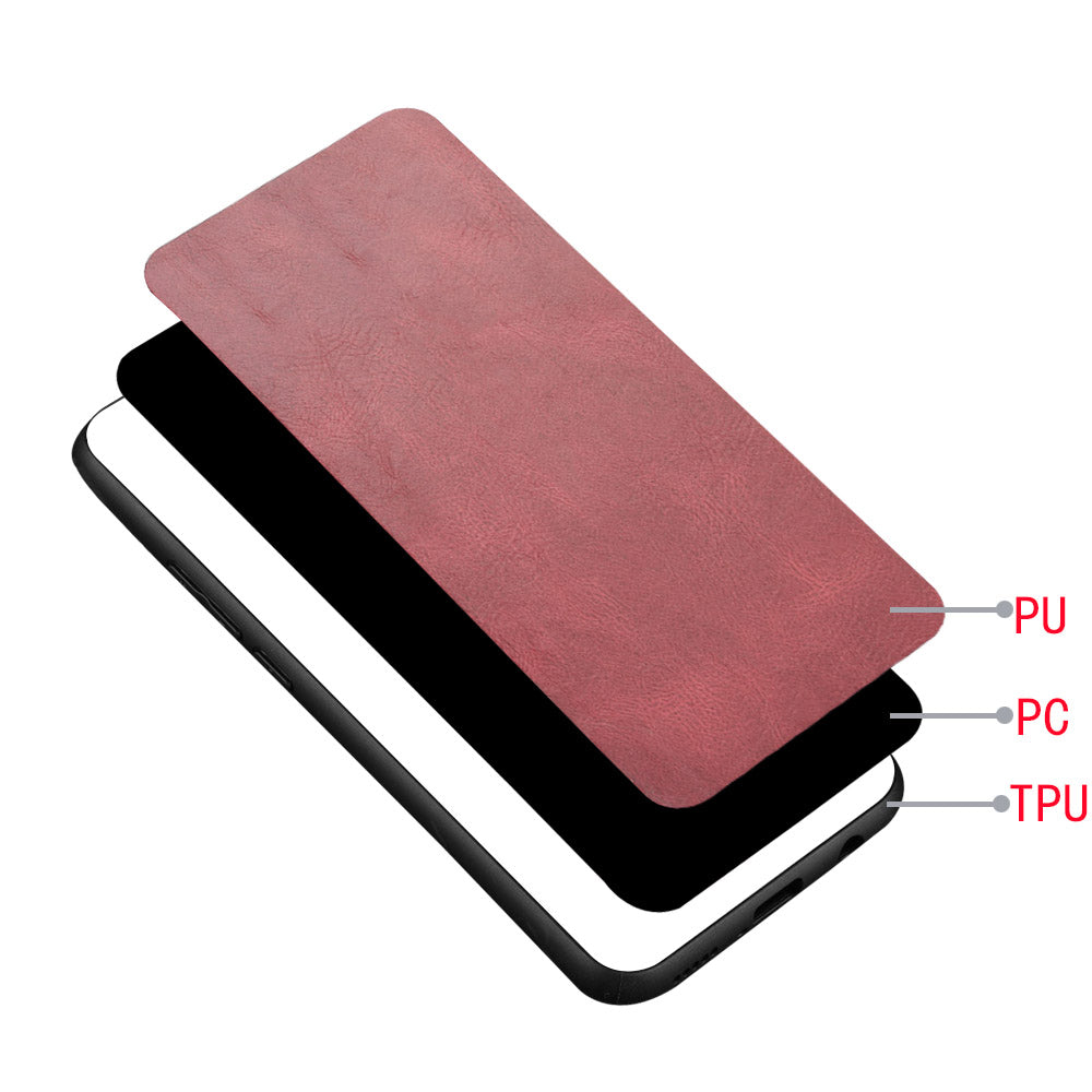 PU Leather Coated Stitching Line Design PC+TPU Hybrid Phone Case Cover for Sony Xperia 5 III 5G