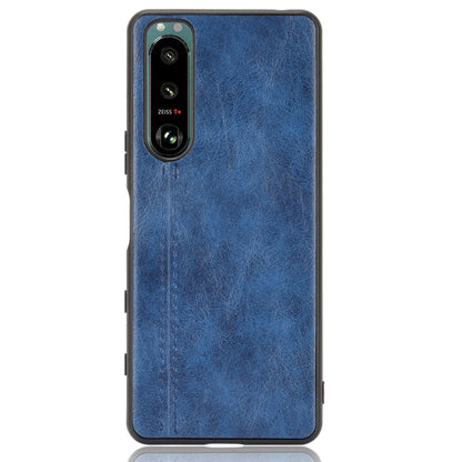 PU Leather Coated Stitching Line Design PC+TPU Hybrid Phone Case Cover for Sony Xperia 5 III 5G