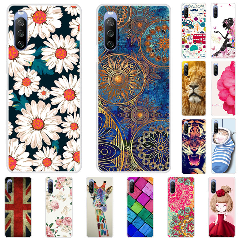 Full Protection Pattern Printing Flexible TPU Phone Cover Case for Sony Xperia 10 III 5G