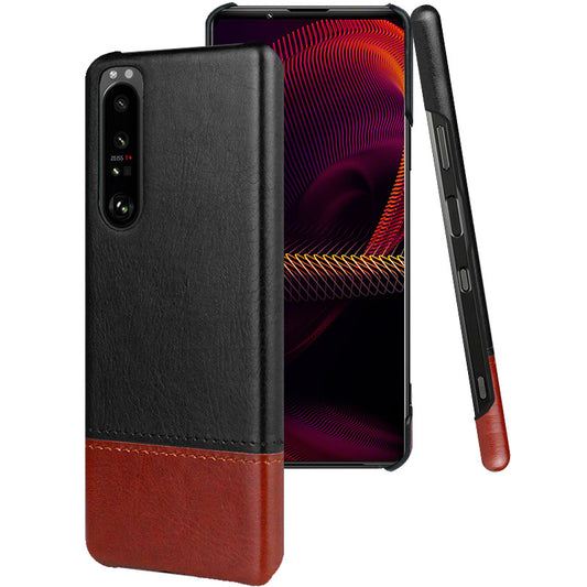 IMAK Ruiyi Series Bi-Color PU Leather + PC Phone Case Cover with Screen Protector for Sony Xperia 1 III 5G