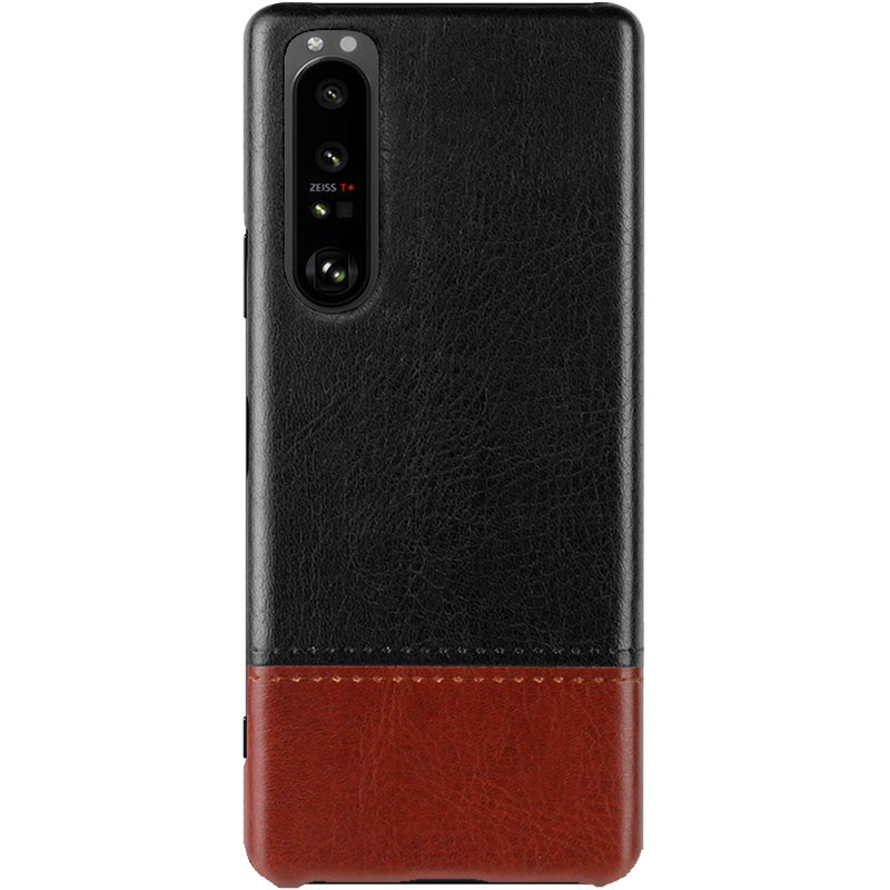 IMAK Ruiyi Series Bi-Color PU Leather + PC Phone Case Cover with Screen Protector for Sony Xperia 1 III 5G