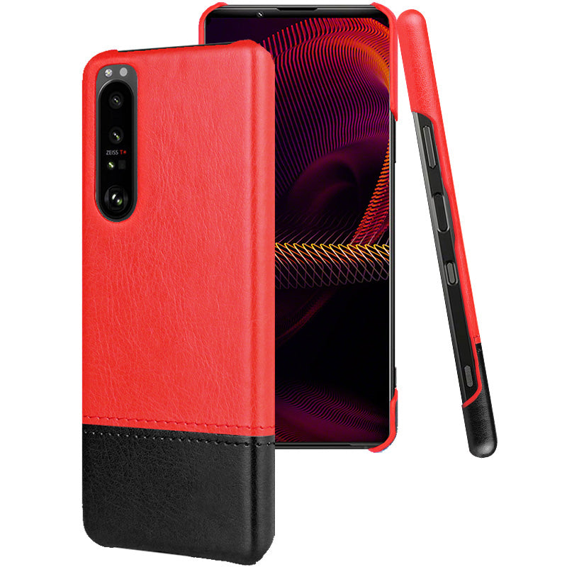 IMAK Ruiyi Series Bi-Color PU Leather + PC Phone Case Cover with Screen Protector for Sony Xperia 1 III 5G