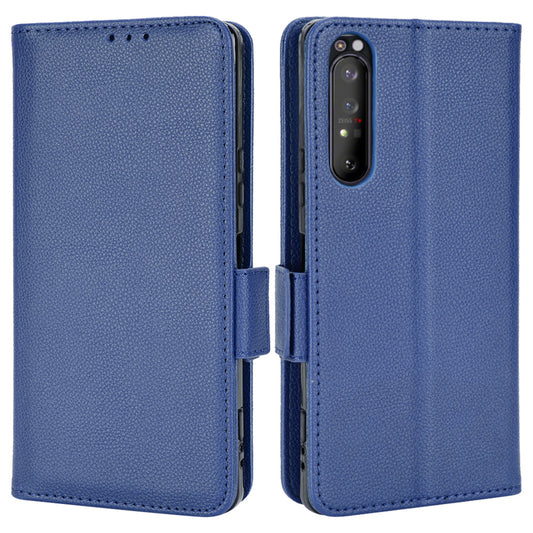 For Sony Xperia 1 II Litchi Texture PU Leather Stand Wallet Case Anti-scratch Phone Cover