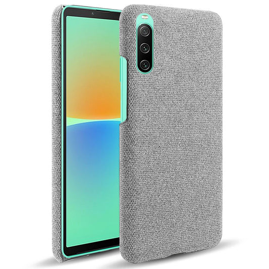 For Sony Xperia 10 IV Anti-fall Mobile Phone Case Shell Solid Color Hard PC+Cloth Phone Cover