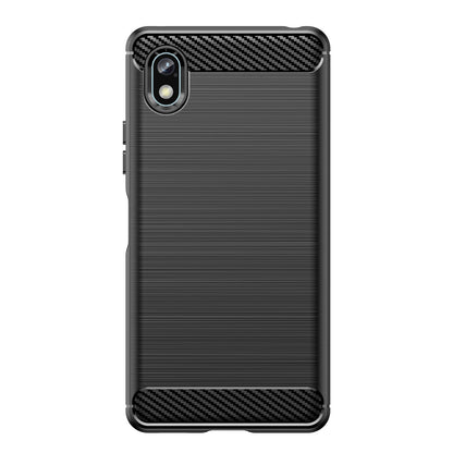 For Sony Xperia Ace III TPU Protective Phone Case Anti-scratch Carbon Fiber Texture Brushed Surface Cover