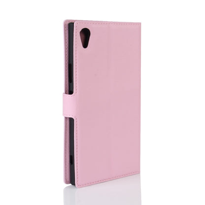 Litchi Skin Leather Wallet Cover for Sony Xperia XA1 Ultra