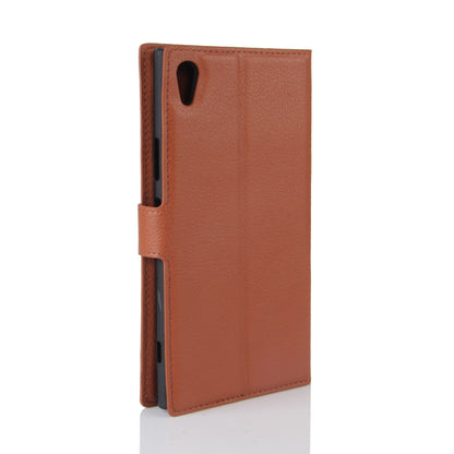 Litchi Skin Leather Wallet Cover for Sony Xperia XA1 Ultra