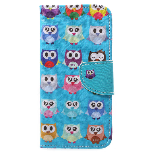 Pattern Printing PU Leather Wallet Stand Phone Shell for LG Q6 M700N (EU Version) / Q6 Plus