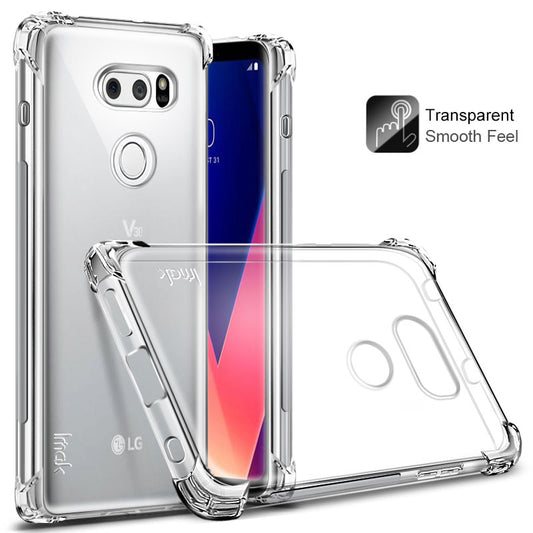 IMAK for LG V30/V30+ Soft Air-cushioning Shockproof TPU Back Cover + Screen Protector