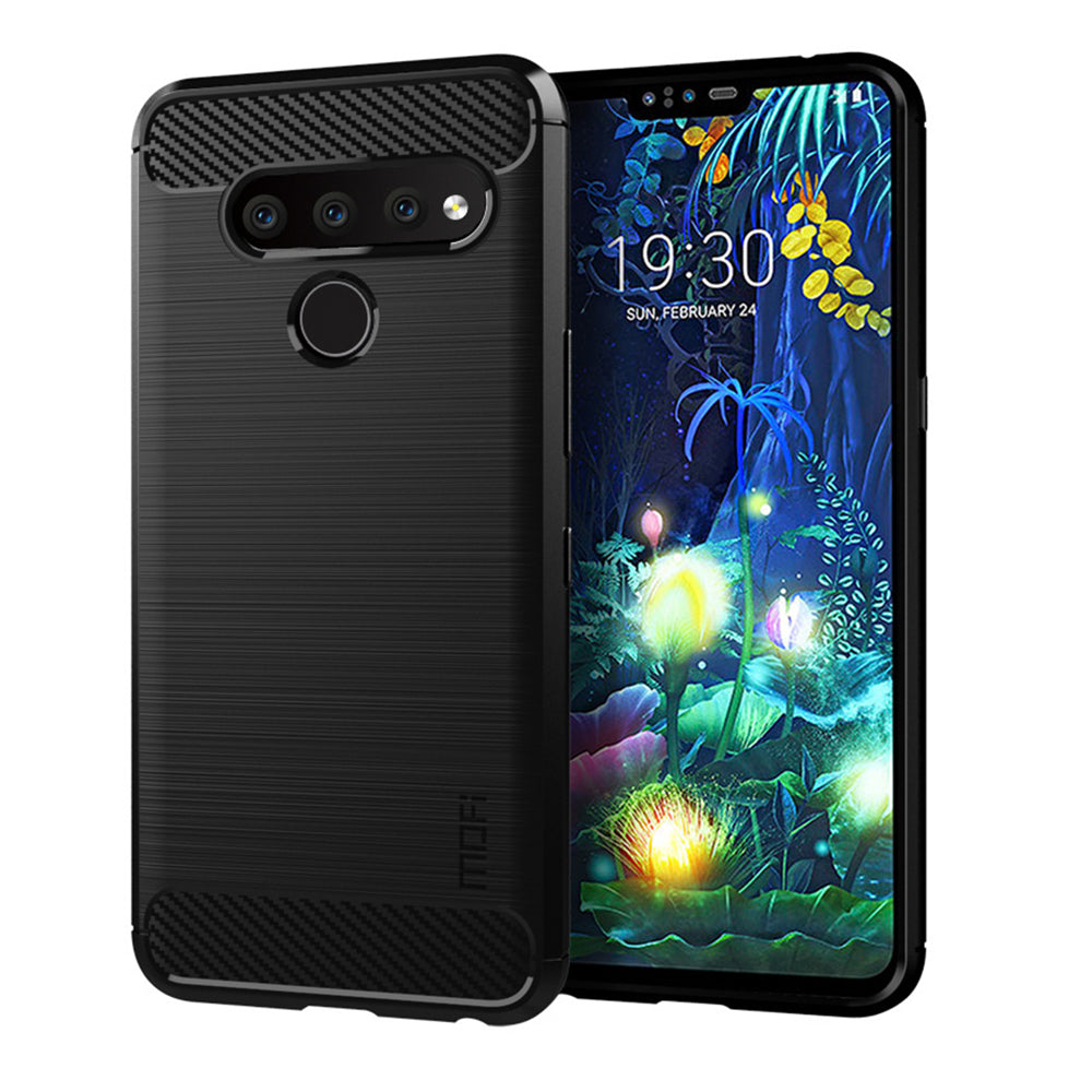 MOFI Carbon Fiber Texture Brushed TPU Case for LG V50 ThinQ 5G