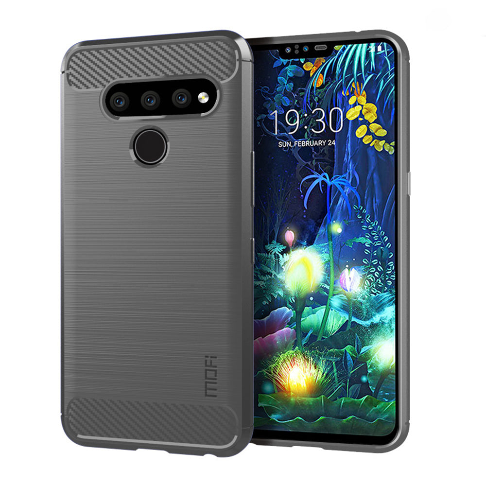 MOFI Carbon Fiber Texture Brushed TPU Case for LG V50 ThinQ 5G