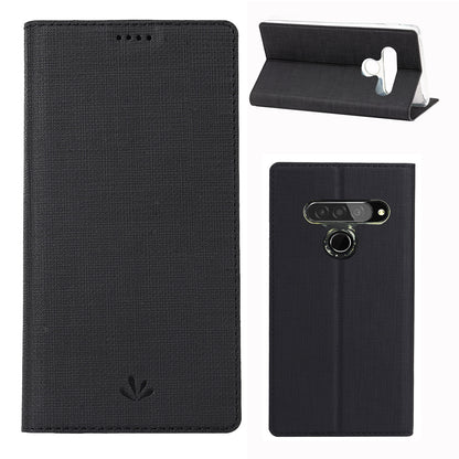 VILI DMX Cross Surface Leather Card Holder Phone Case for LG G8s ThinQ