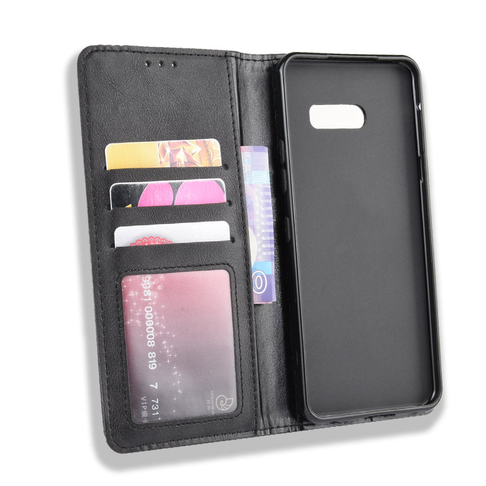 Vintage Style Leather Wallet Casing for LG G8X ThinQ/V50S ThinQ