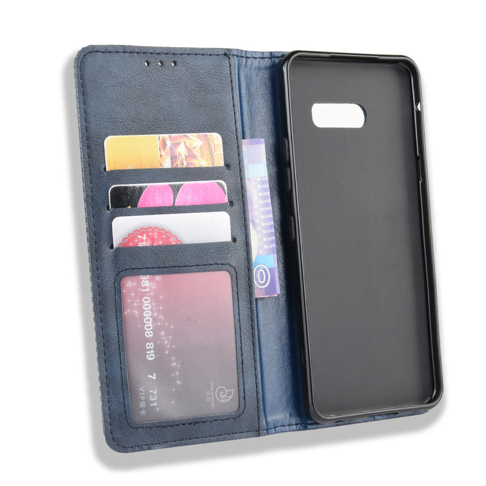 Vintage Style Leather Wallet Casing for LG G8X ThinQ/V50S ThinQ