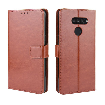 Crazy Horse Wallet Leather Stand Case for LG K50S