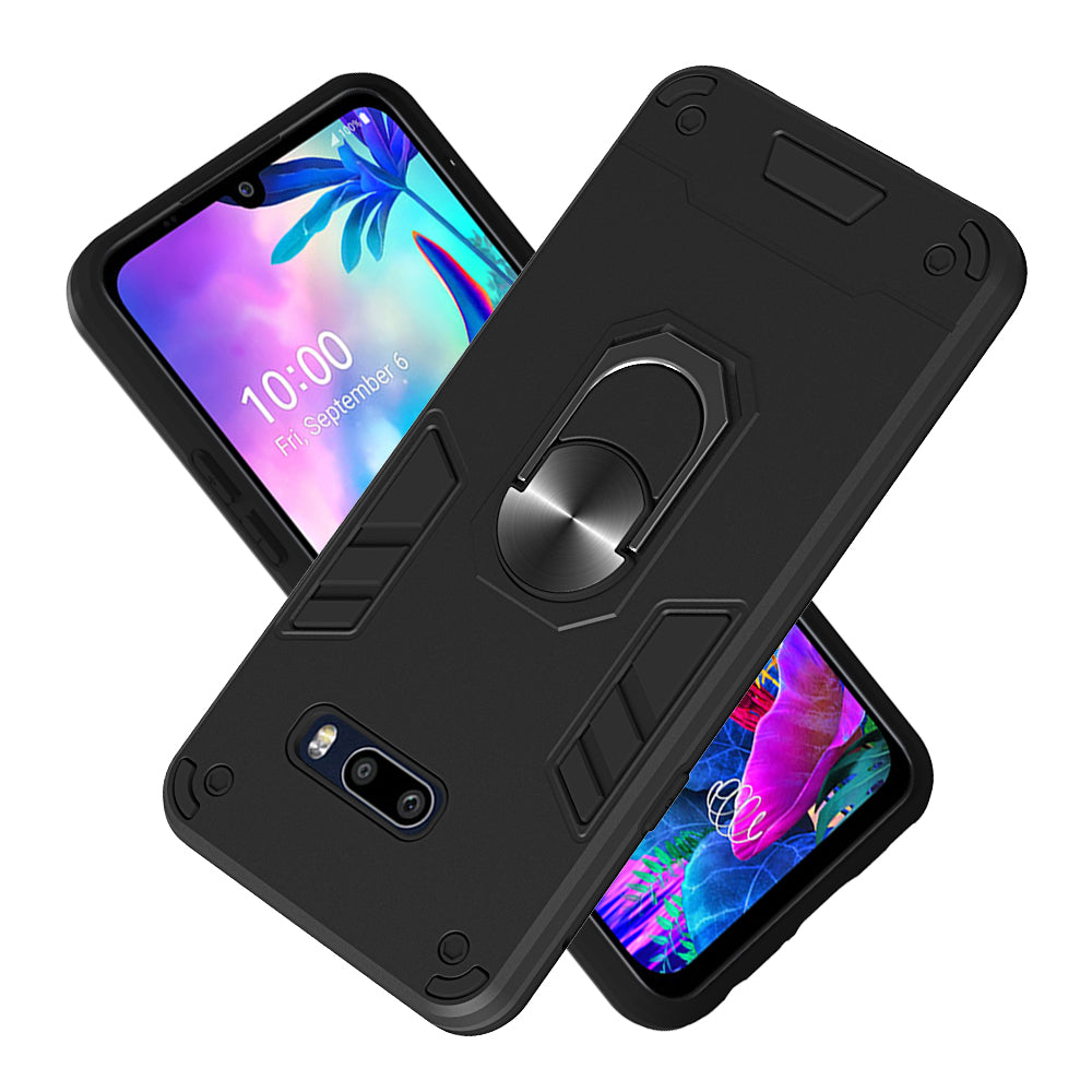 Rotatable Kickstand Detachable 2-in-1 PC + TPU Back Case for LG G8X ThinQ/V50S ThinQ 5G