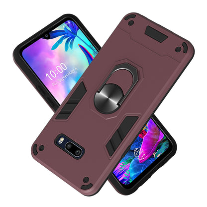 Rotatable Kickstand Detachable 2-in-1 PC + TPU Back Case for LG G8X ThinQ/V50S ThinQ 5G