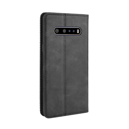 Auto-absorbed Retro Leather Wallet Phone Cover for LG V60 ThinQ 5G