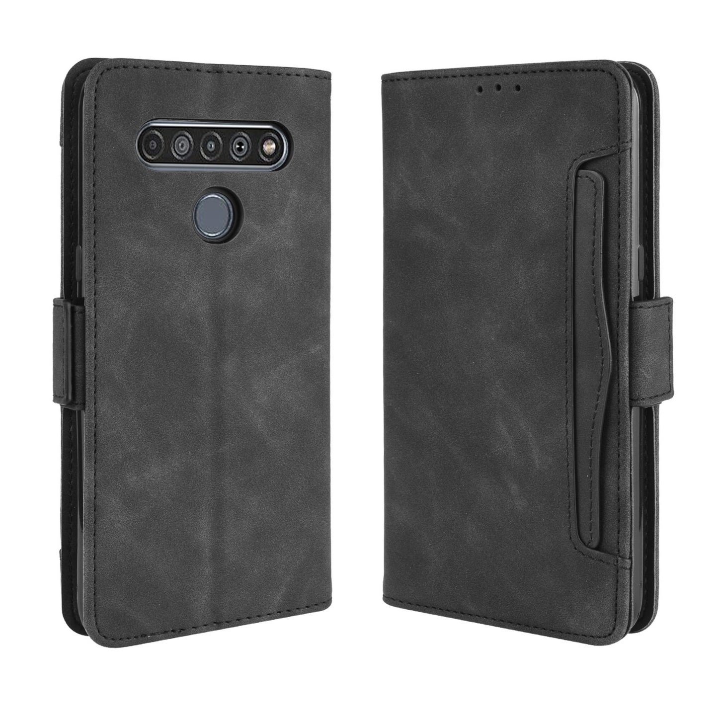 Multiple Card Slots Leather Wallet Protector Cover for LG K51S/K41S