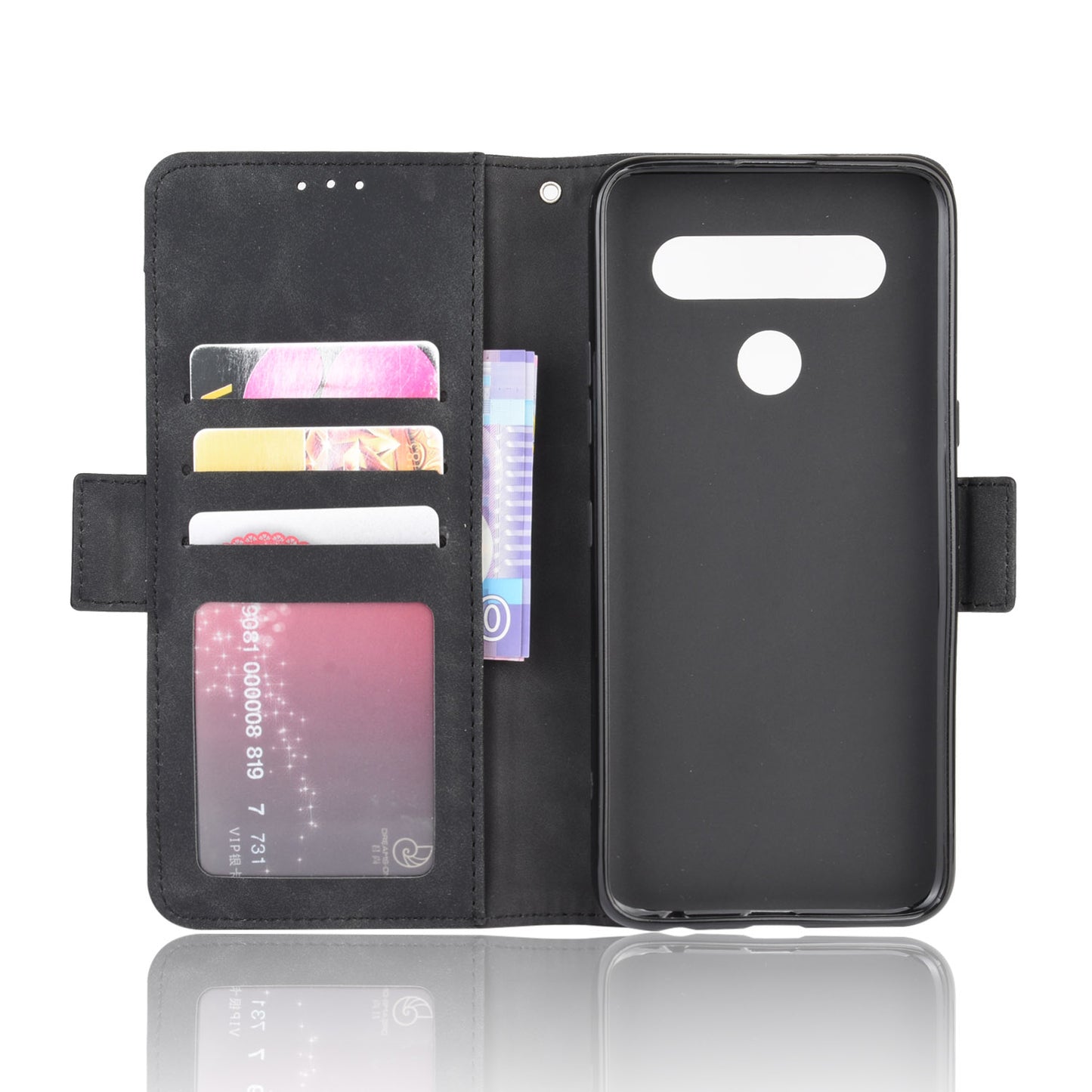 Multiple Card Slots Leather Wallet Protector Cover for LG K51S/K41S