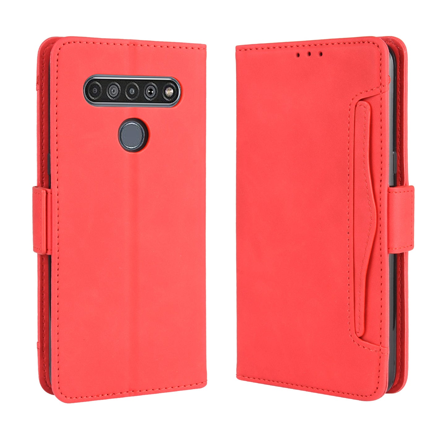 Multiple Card Slots Leather Wallet Protector Cover for LG K51S/K41S