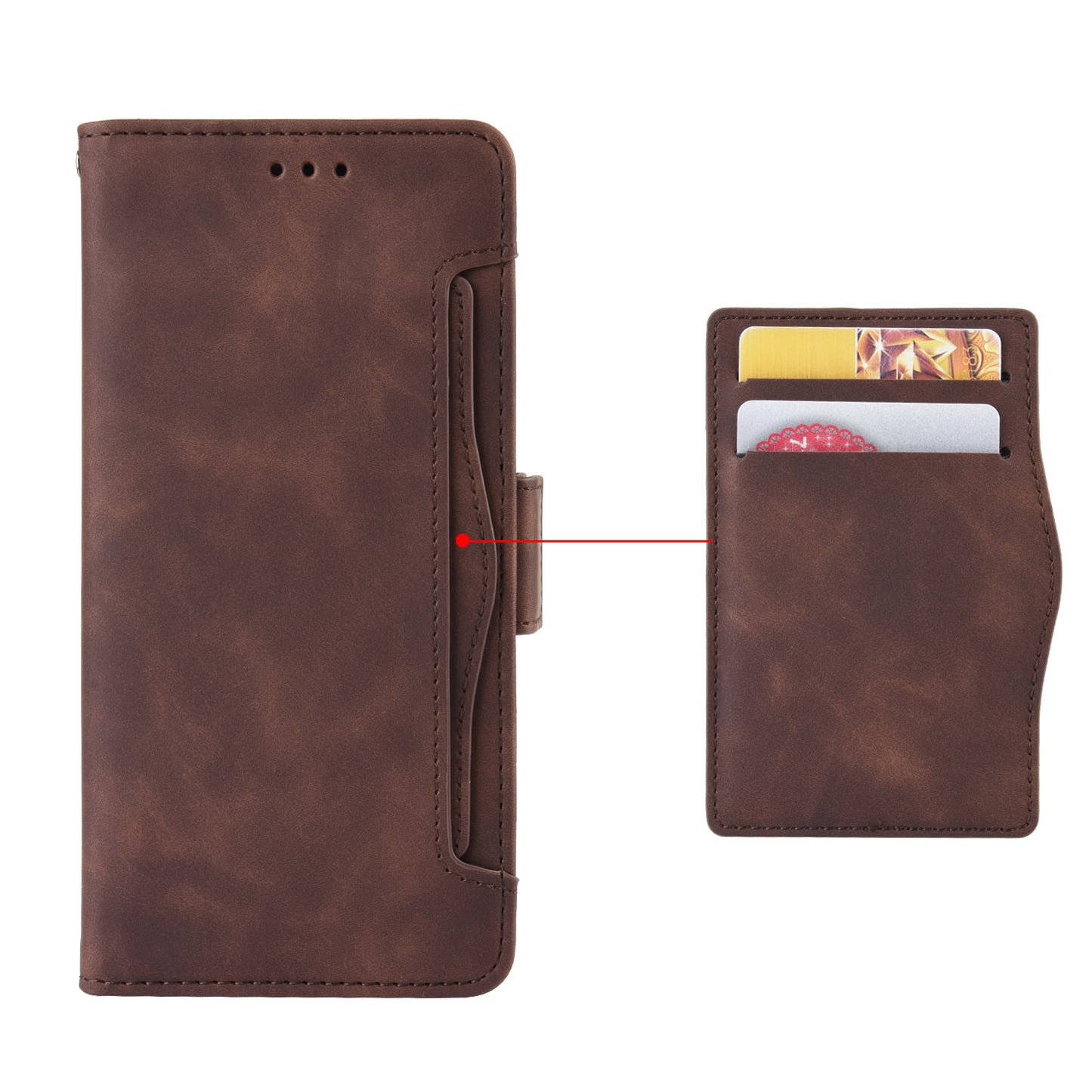 Multiple Card Slots Leather Wallet Protector Cover for LG K51S/K41S