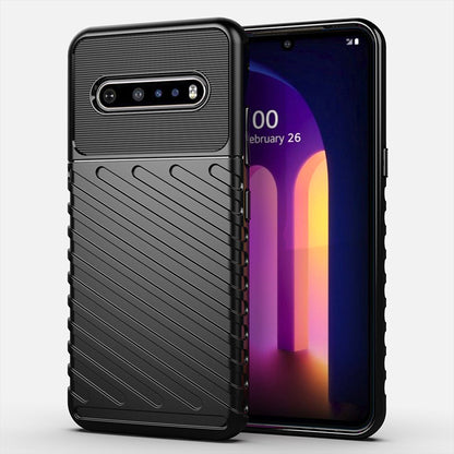 Thunder Series Twill Texture Soft TPU Cover Shell for LG V60 ThinQ 5G