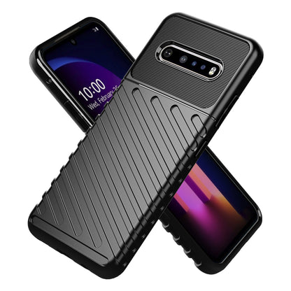 Thunder Series Twill Texture Soft TPU Cover Shell for LG V60 ThinQ 5G