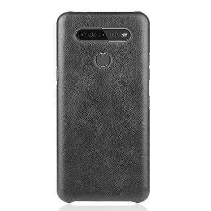 Litchi Texture PU Leather Coated Plastic Hard Phone Cover for LG K41S