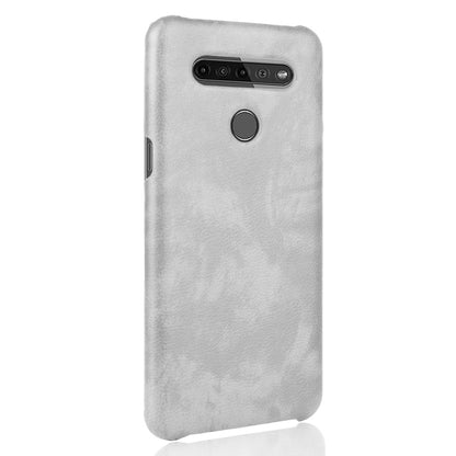 Litchi Texture PU Leather Coated Plastic Hard Phone Cover for LG K41S