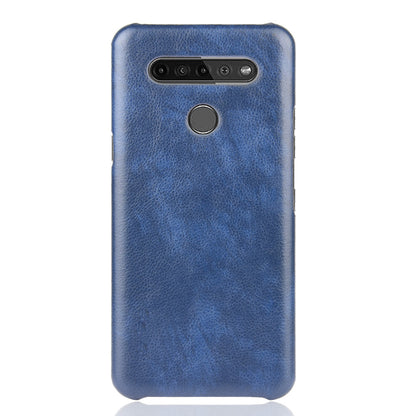 Litchi Texture PU Leather Coated Plastic Hard Phone Cover for LG K41S